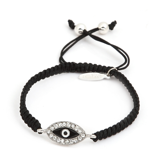 Silver eye with black cord
