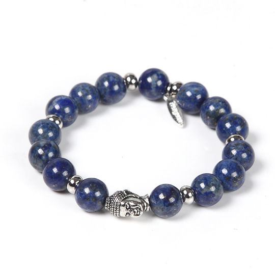 Blue lapis buddha bracelet